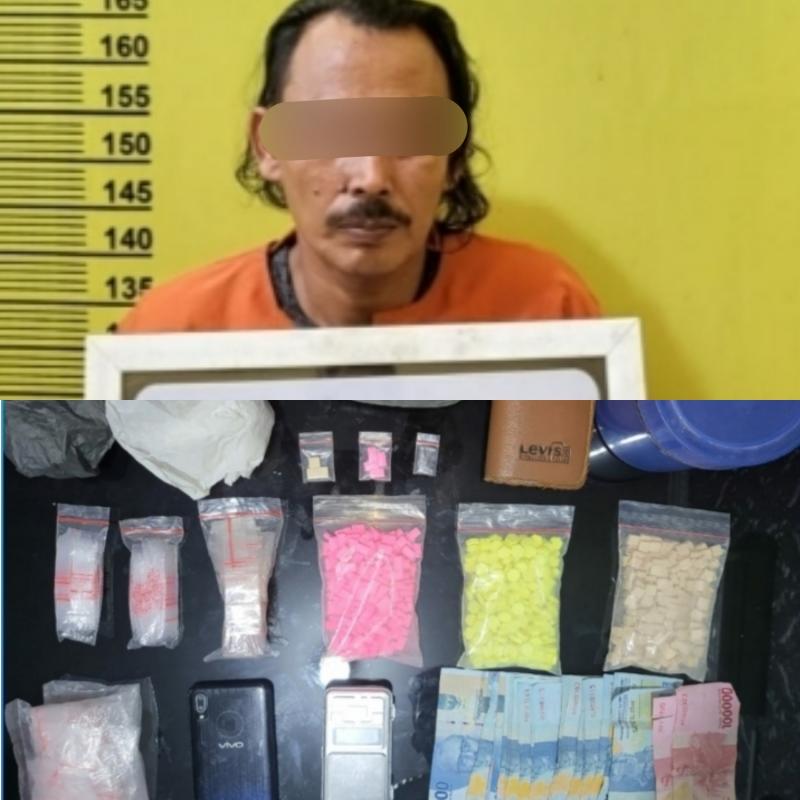 Geledah Rumah Pengedar, Ratusan Butir Inek Berlogo Botol Disita
