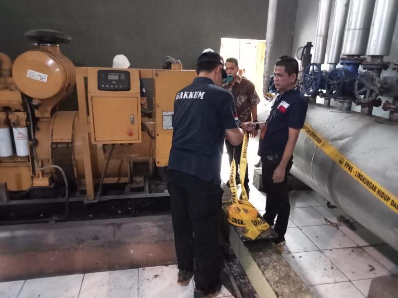 KLHK Segel Mesin Boiler, Pompa dan Pipa By Pass PT GMS