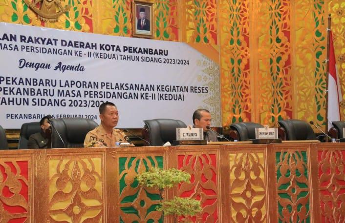 Ketua DPRD Pimpin Paripurna Laporan Pelaksanaan Reses