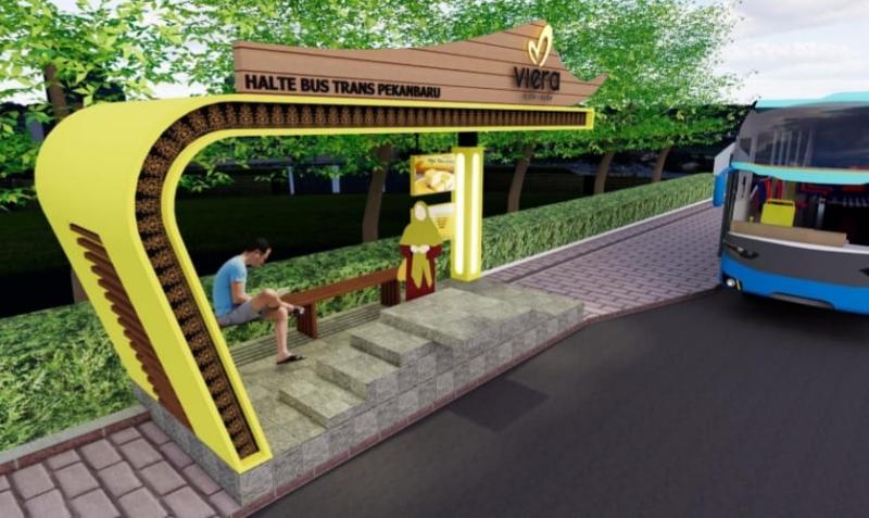 Pemko Pekanbaru Gaet Swasta Bangun Halte Bus TMP di Arifin Achmad