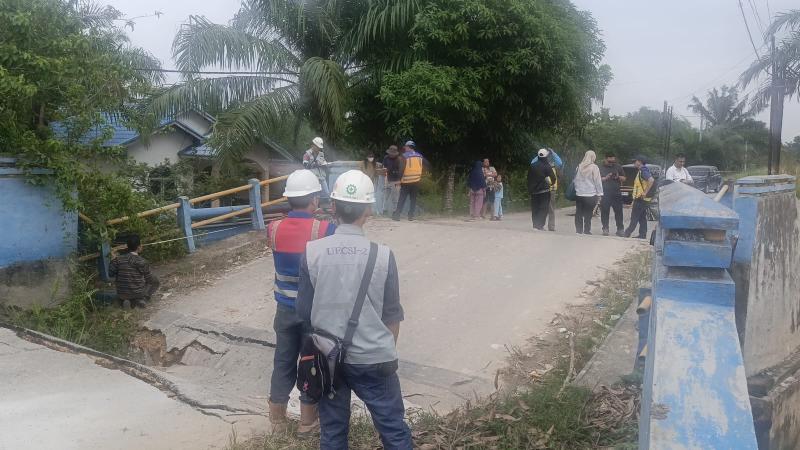 Jembatan Amblas di Jalan Nelayan, Pemko Pekanbaru Koordinasi BWSS Lakukan Perbaikan